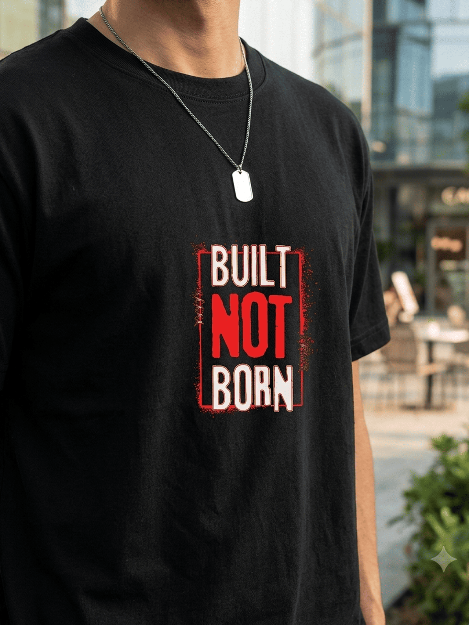 Grind Culture: "BUILT NOT BORN" Heavyweight Oversized Tee