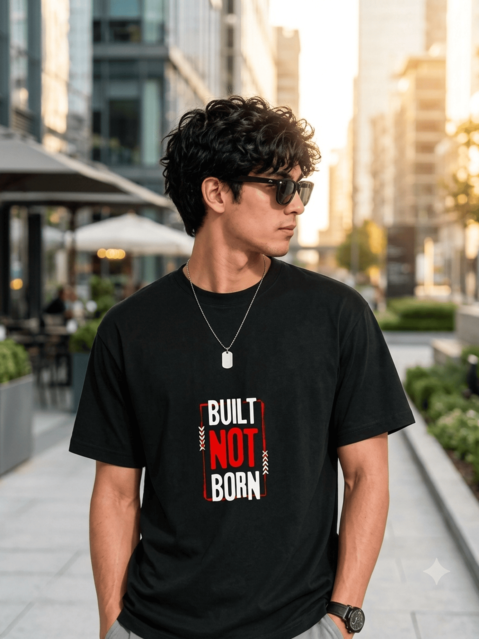 Grind Culture: "BUILT NOT BORN" Heavyweight Oversized Tee