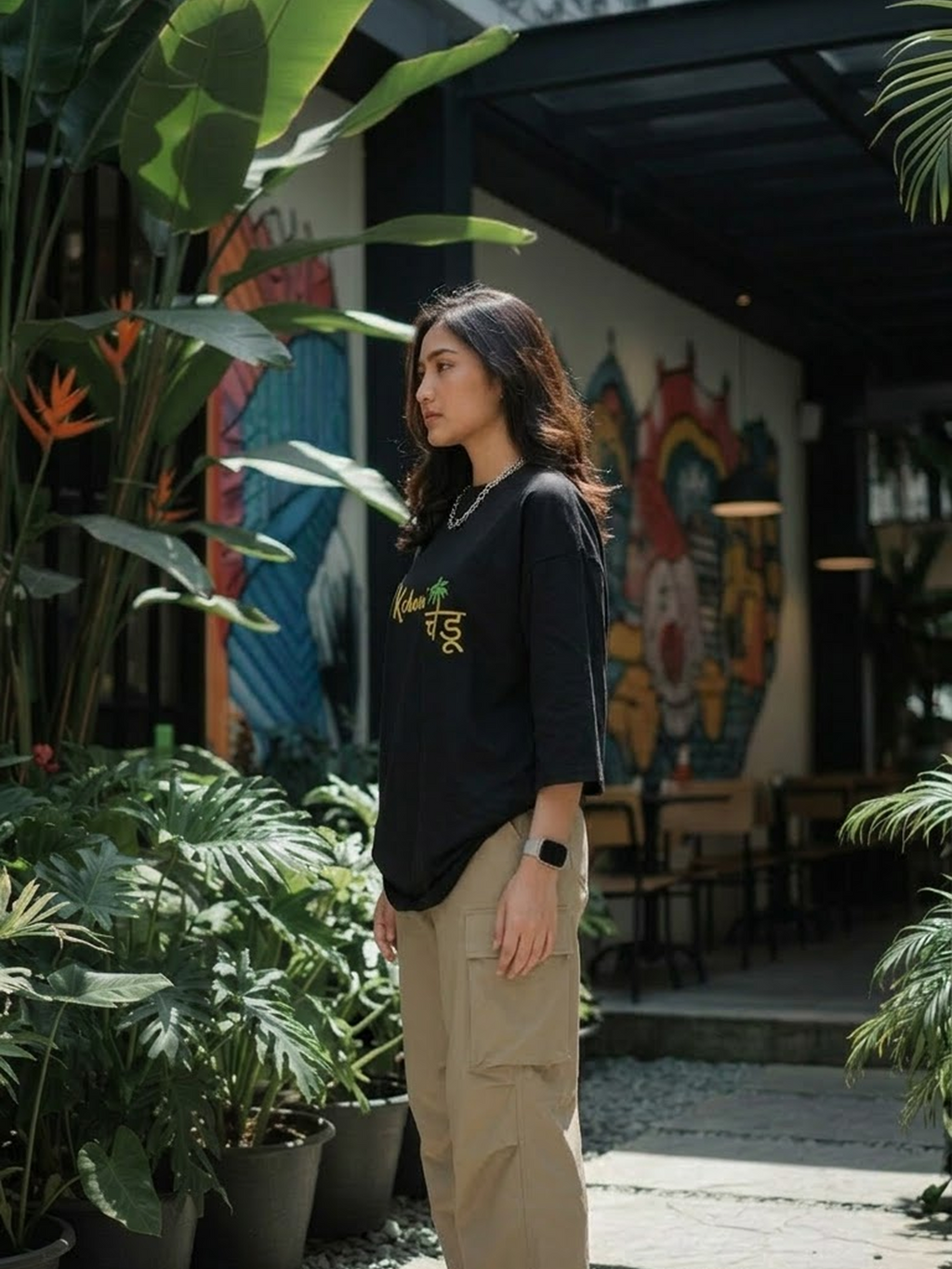 "Kokani चडू" Coastal Culture Oversized Heavyweight Tee