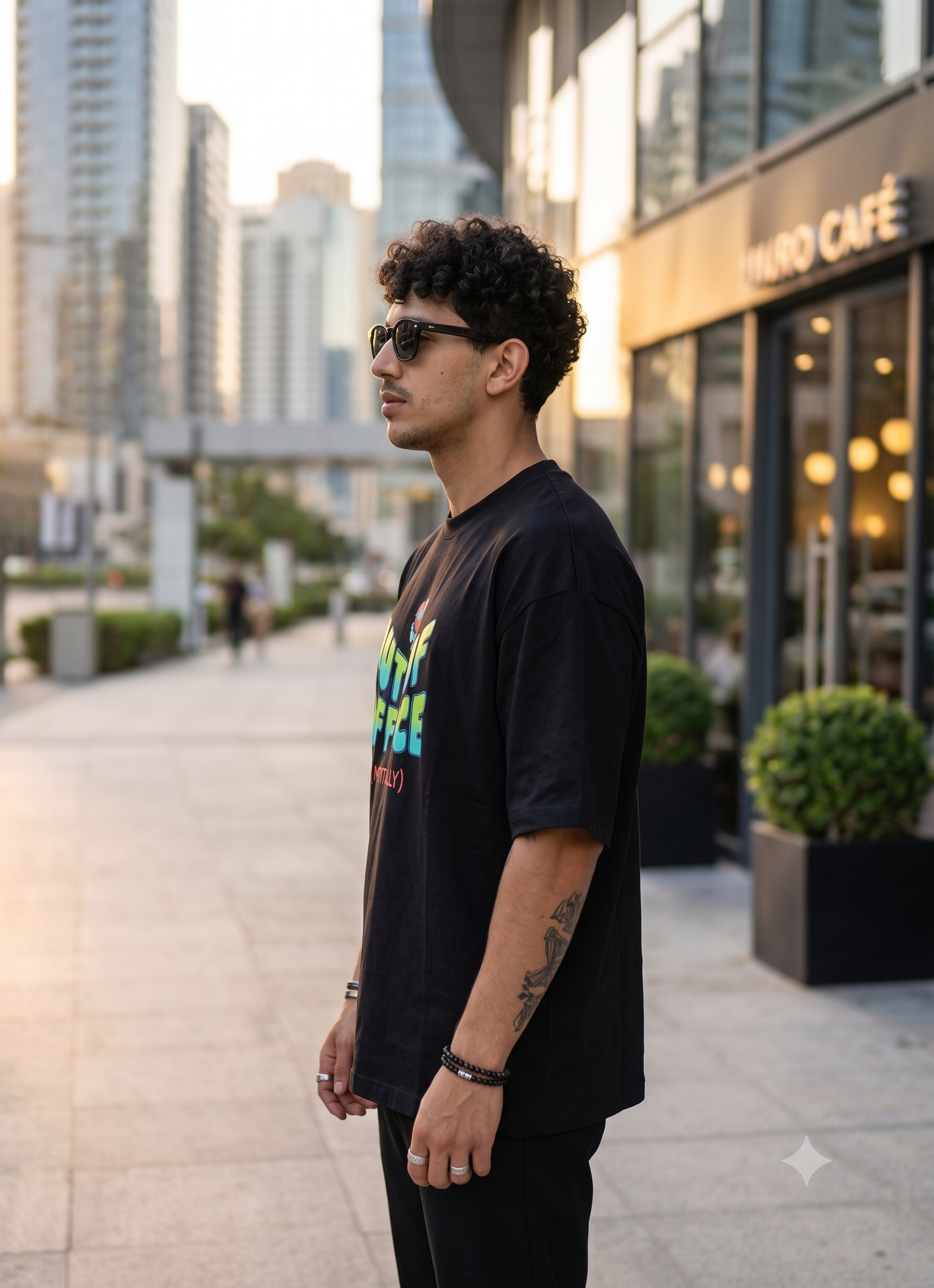 Brain Fade: "OUT OF OFFICE (MENTALLY)" Heavyweight Oversized Tee