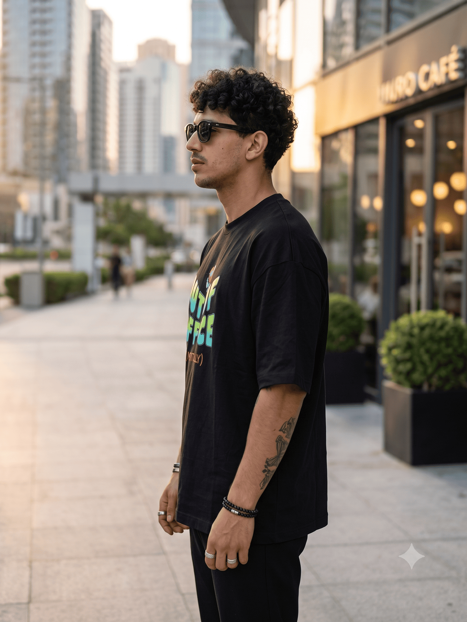 Brain Fade: "OUT OF OFFICE (MENTALLY)" Heavyweight Oversized Tee