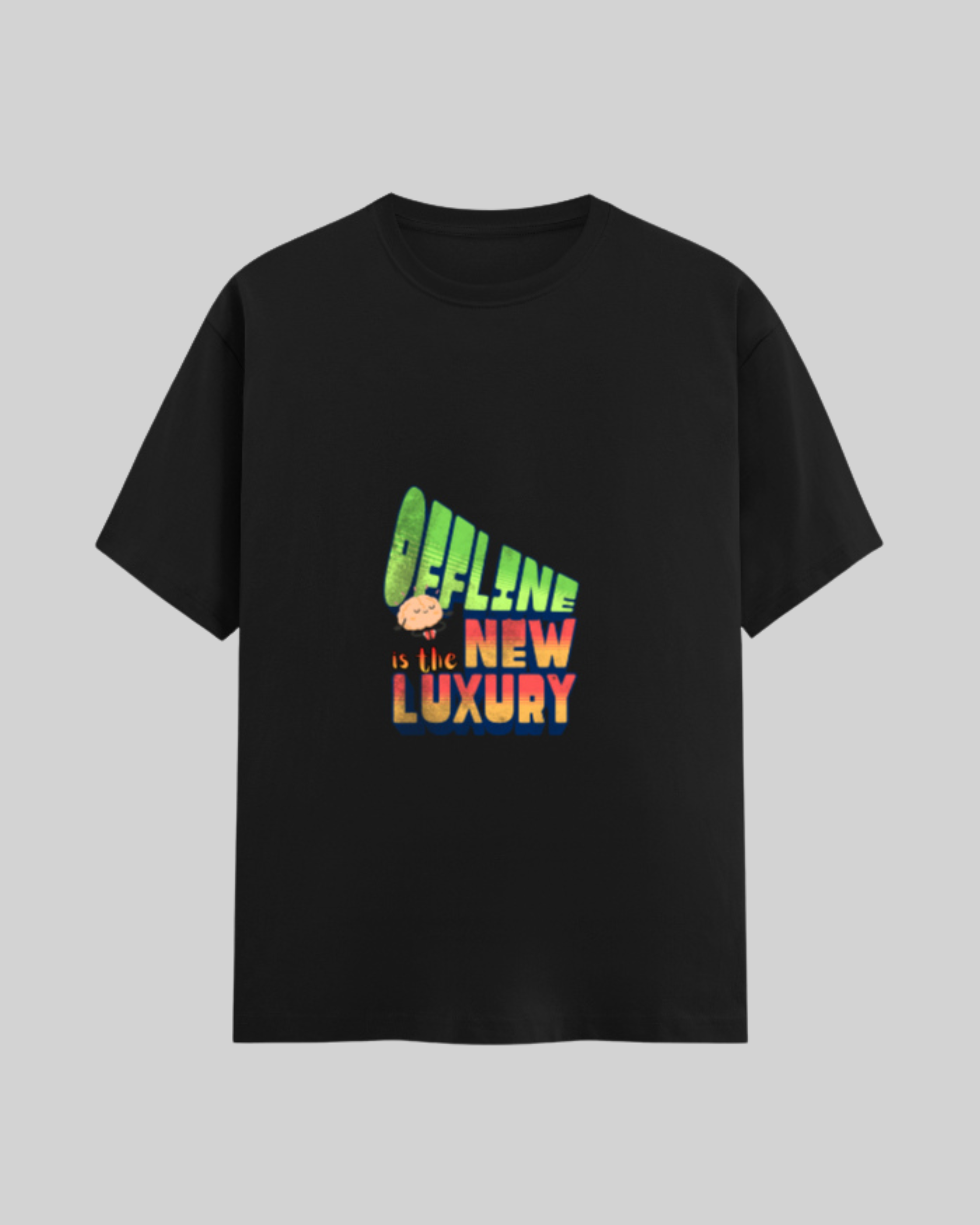 Disconnect: "OFFLINE IS THE NEW LUXURY" Heavyweight Oversized Tee