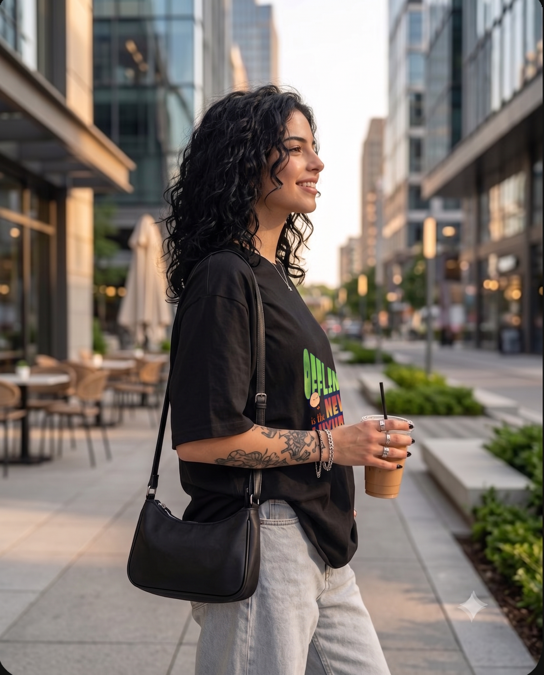 Disconnect: "OFFLINE IS THE NEW LUXURY" Heavyweight Oversized Tee