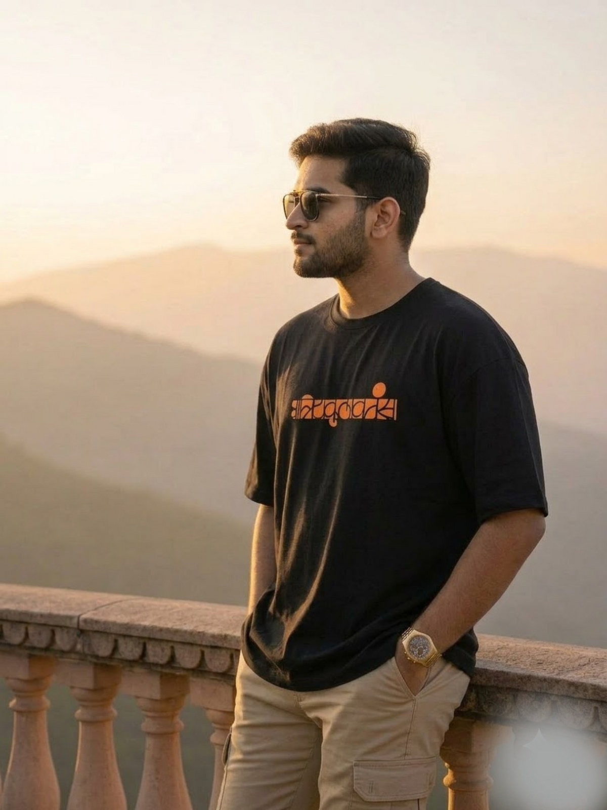 "Kshatriyakulavatans" Heritage Typography Oversized Heavyweight Tee