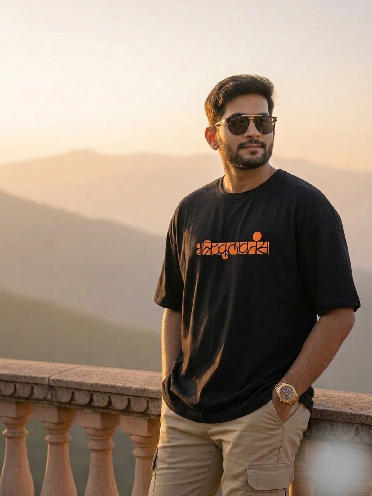 "Kshatriyakulavatans" Heritage Typography Oversized Heavyweight Tee