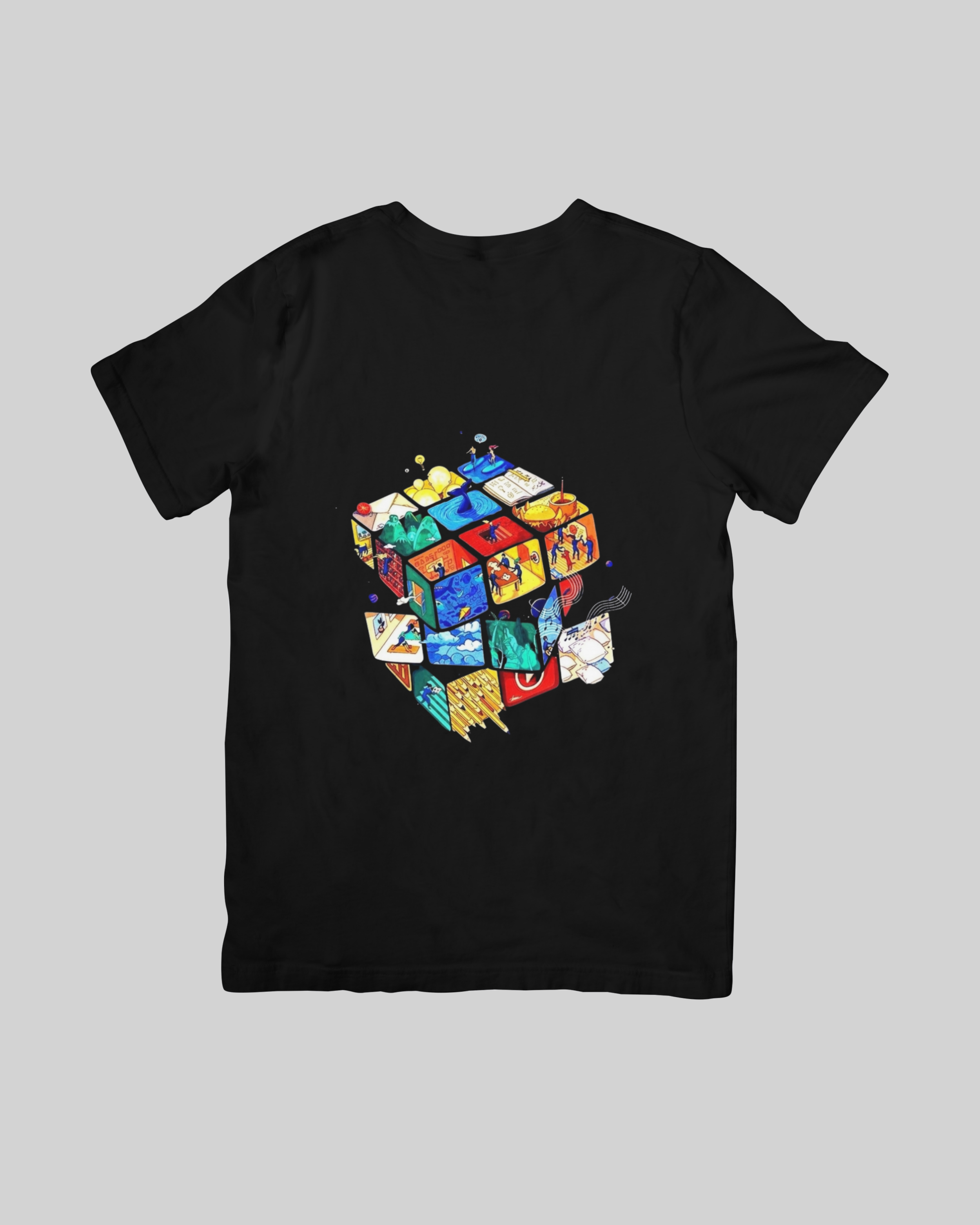 Dimensions: The Micro-World Cube Oversized Tee